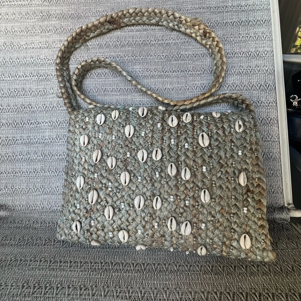 Tan Shoulder Bag with Compact Design and Textured Finish